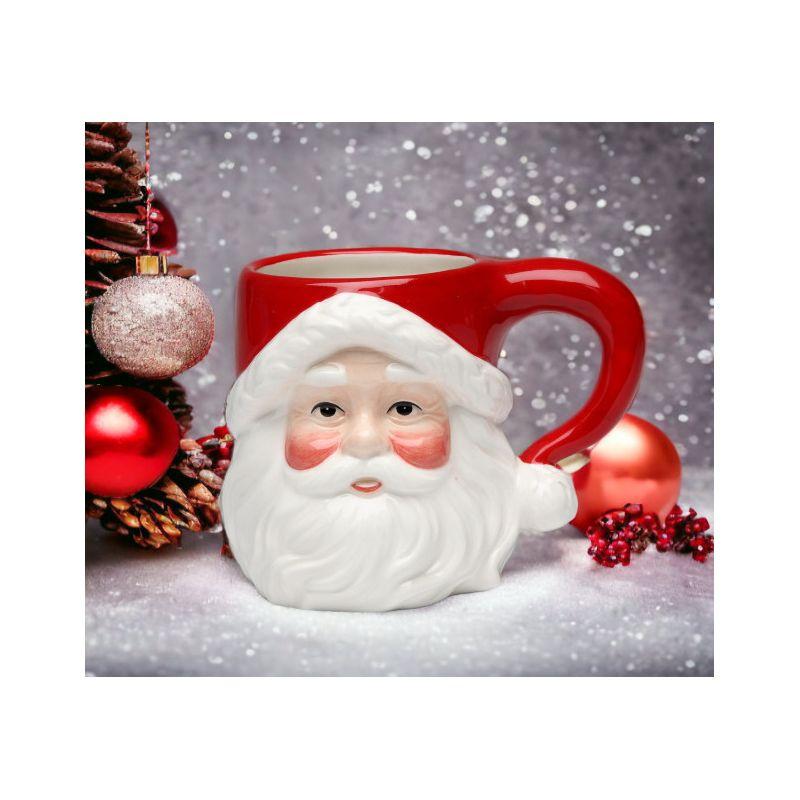 Kevins Gift Shoppe Ceramic Christmas Holiday Santa Mugs ( Set Of 4 )