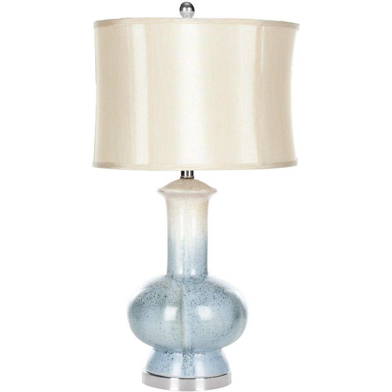 Leona Ceramic Table Lamp - Cream/Blue - Safavieh