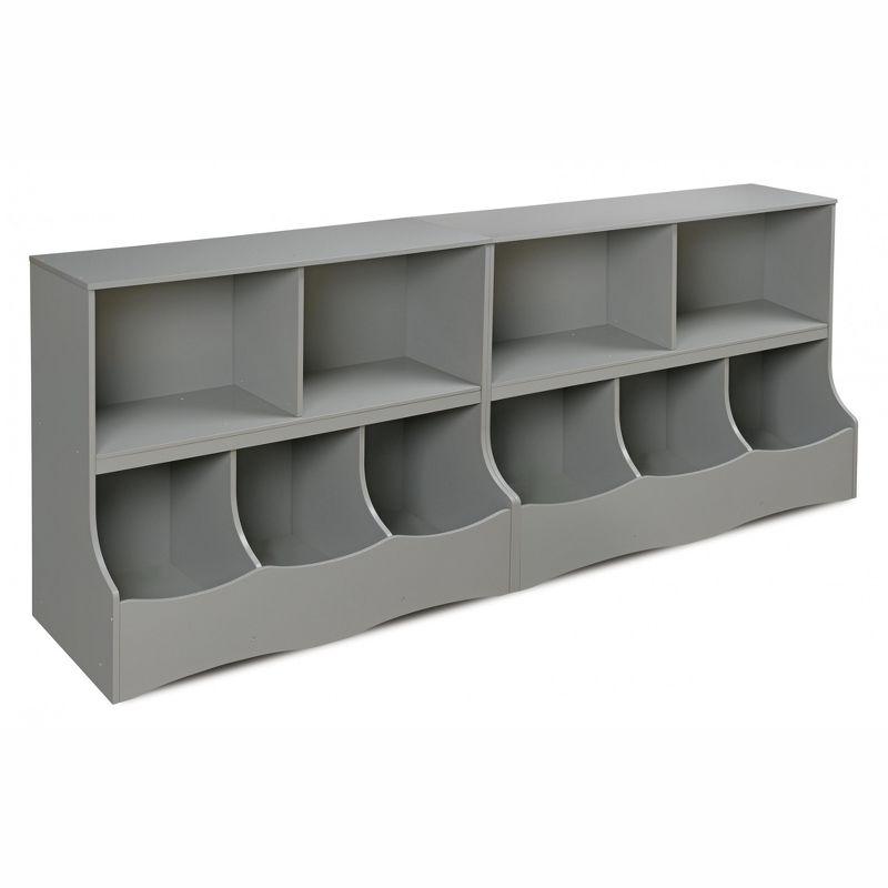 Badger Basket Multi-Bin Storage Cubby - Gray
