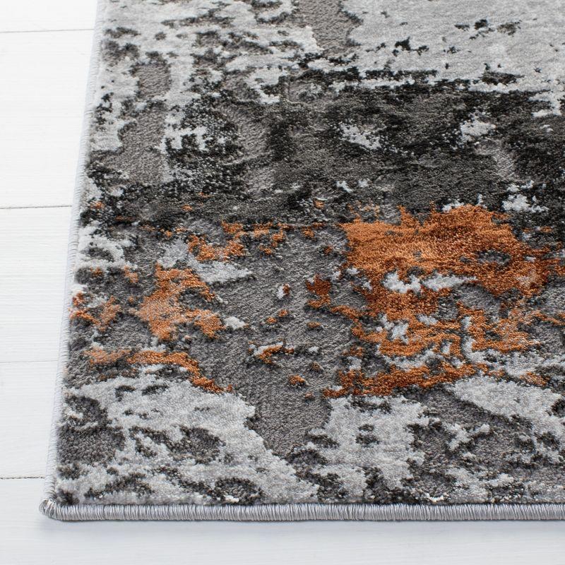 Craft CFT820 Loomed Indoor Runner Rug - Grey/Orange - 2'3"x12' - Safavieh