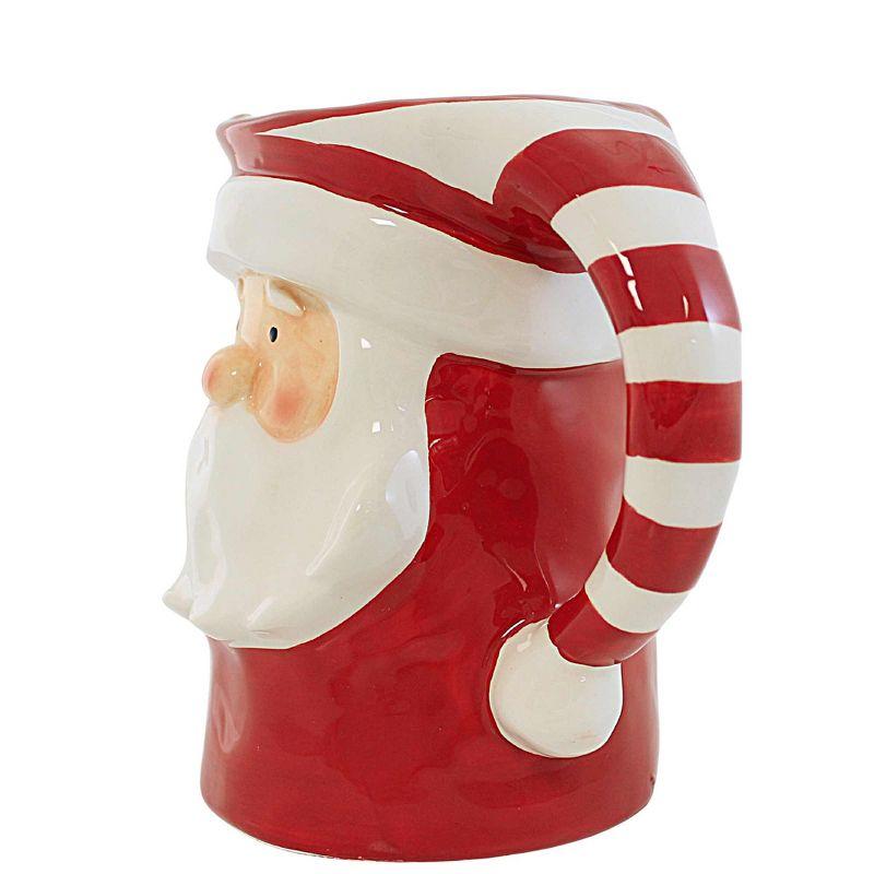 Sweet Santa Red and White Dolomite Christmas Pitcher