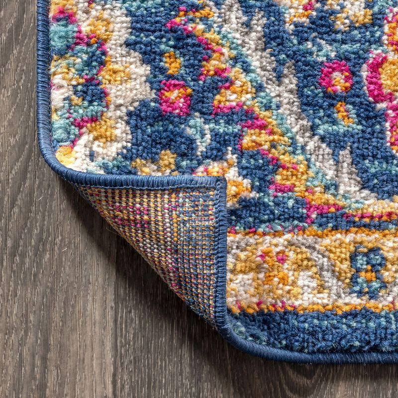 JONATHAN Y Bohemian FLAIR Boho Vintage Medallion Blue/Multi 5 ft. x 8 ft. Area Rug
