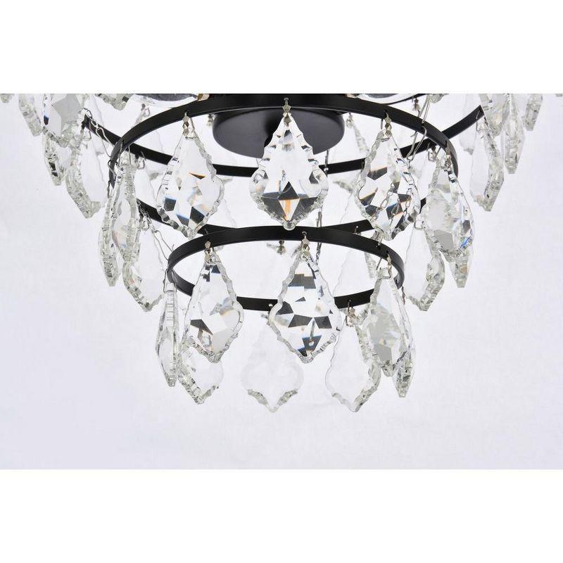 Elegant Lighting Ella 14 inch flush mount in black