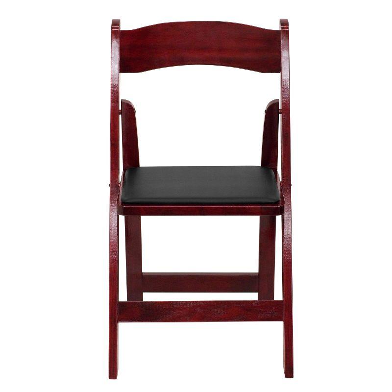 Flash Furniture 2 Pack HERCULES Series Wood Folding Chair with Vinyl Padded Seat