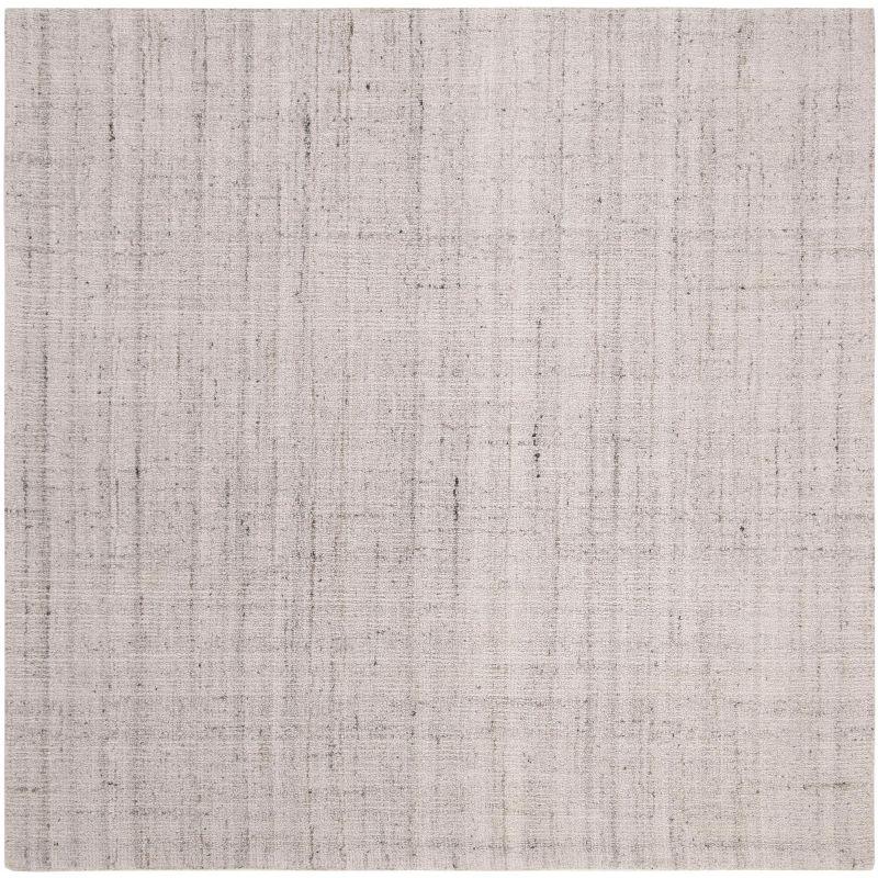 Abstract ABT141 Handmade Indoor Area Rug - Light Grey - 4'x4' - Safavieh