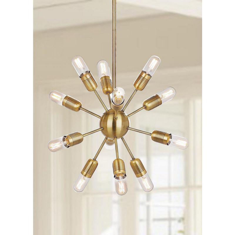 Raging 12 Light 17.5" Solace Pendant Lamp - Gold - Safavieh.