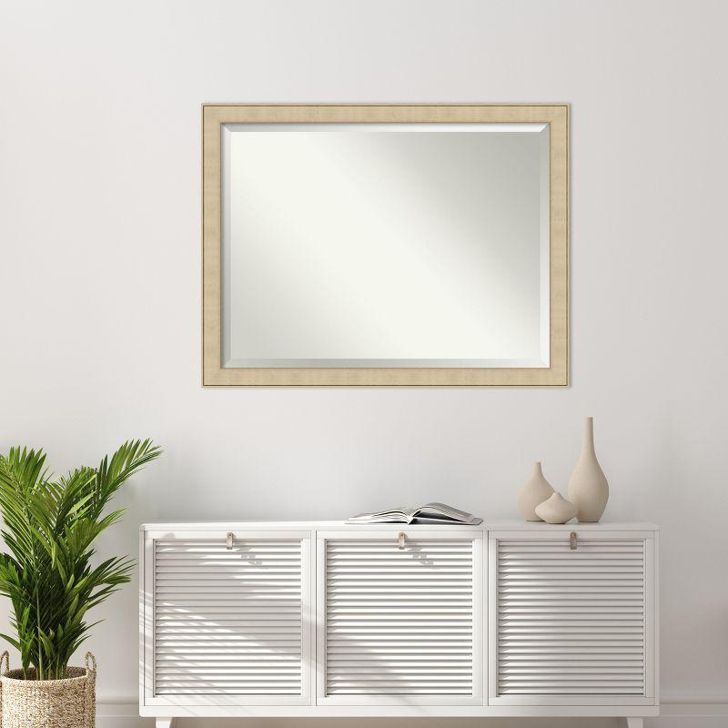 Amanti Art Classic Honey Silver Beveled Framed Wall Mirror