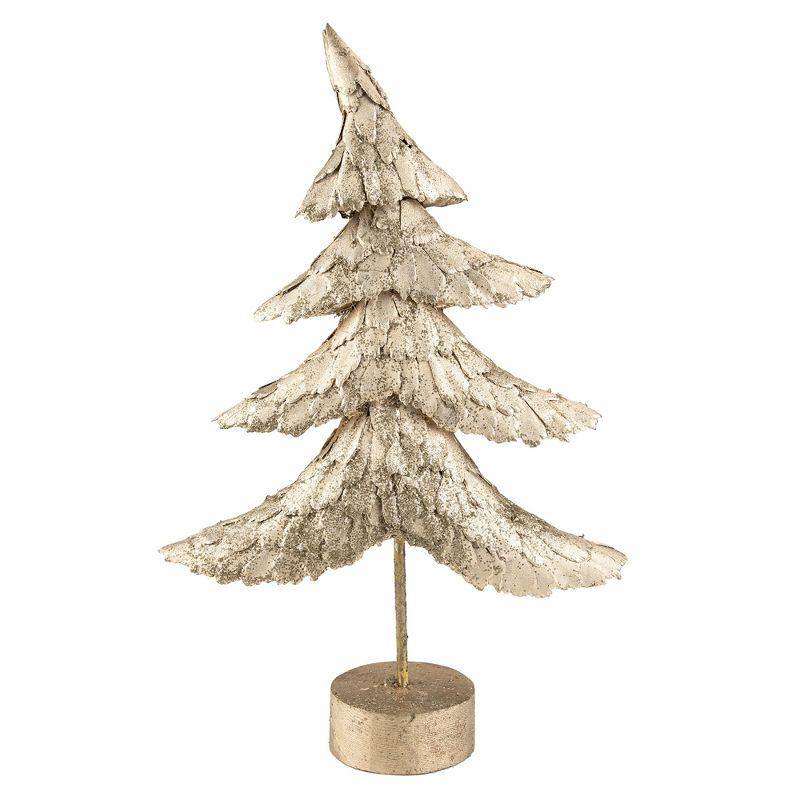 Elegant Whimsical 18" Bronze Layered Tree with Wooden Base