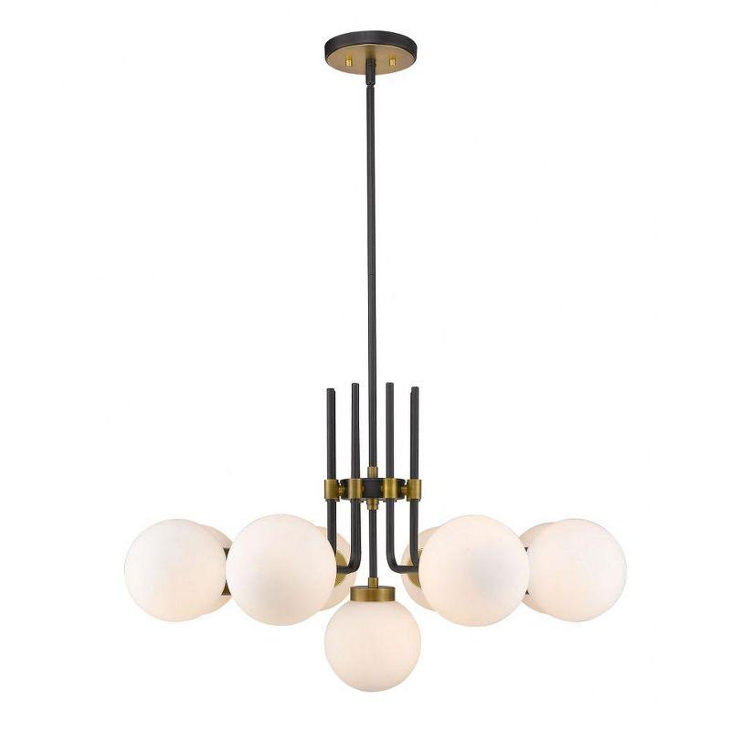 Z-Lite Parsons 9 - Light Chandelier in  Matte Black/Olde Brass