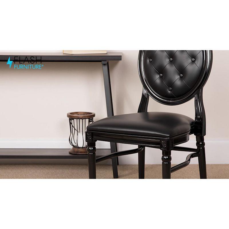 Flash Furniture HERCULES Series 900 lb. Capacity King Louis Chair with White Vinyl Back and Seat and White Frame