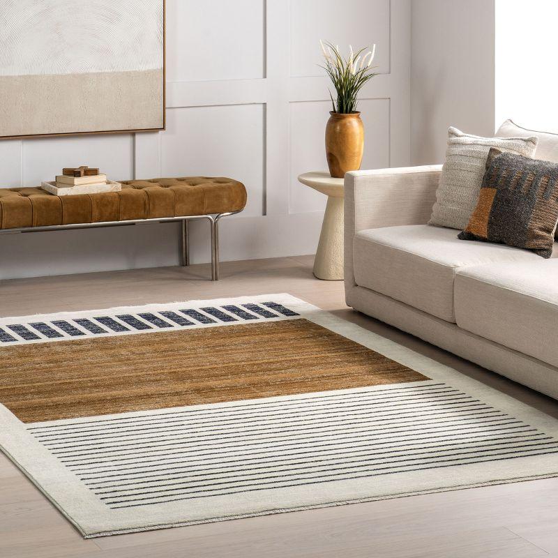 Nuloom Keeva Modern Striped Fringe Indoor Area Rug