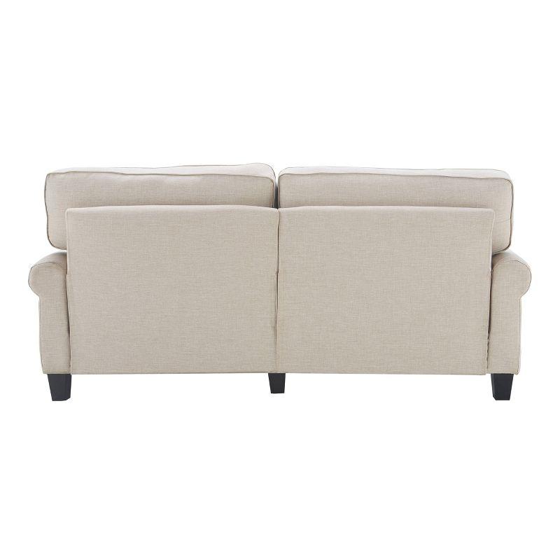 Serta Copenhagen 78" Sofa Couch for Two People with Pillowed Back Cushions and Rounded Arms