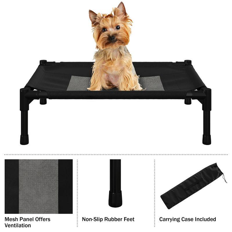 PETMAKER 24.5x18.5-Inch Elevated Dog Bed, Black | Wayfair