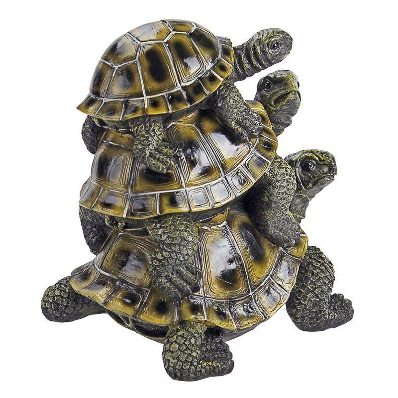 Three's A Crowd Stacked Turtle Statue