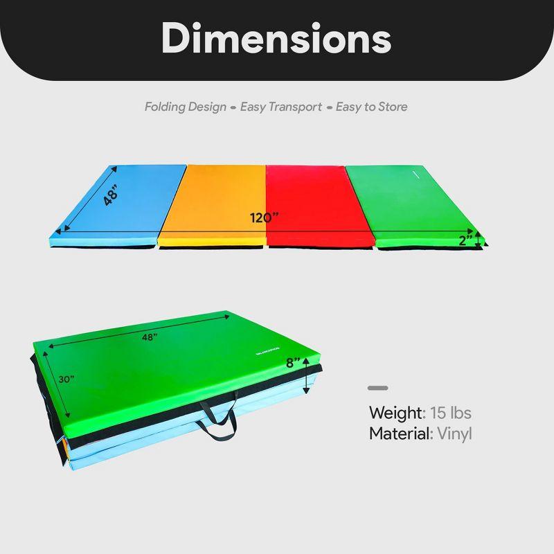 BalanceFrom Fitness BalanceFrom Fitness All Purpose Folding Gymnastics Gym Exercise Mat for Yoga, Aerobics, Pilates, and Martial Arts