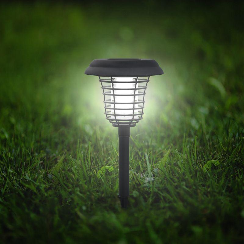 Nature Spring Solar Outdoor Bug Zapper Light for Mosquitos and Insects - Black