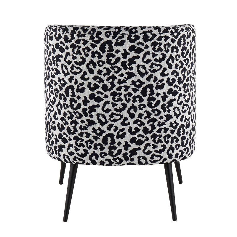 Fran Contemporary Leopard Fabric Slipper Chair - LumiSource