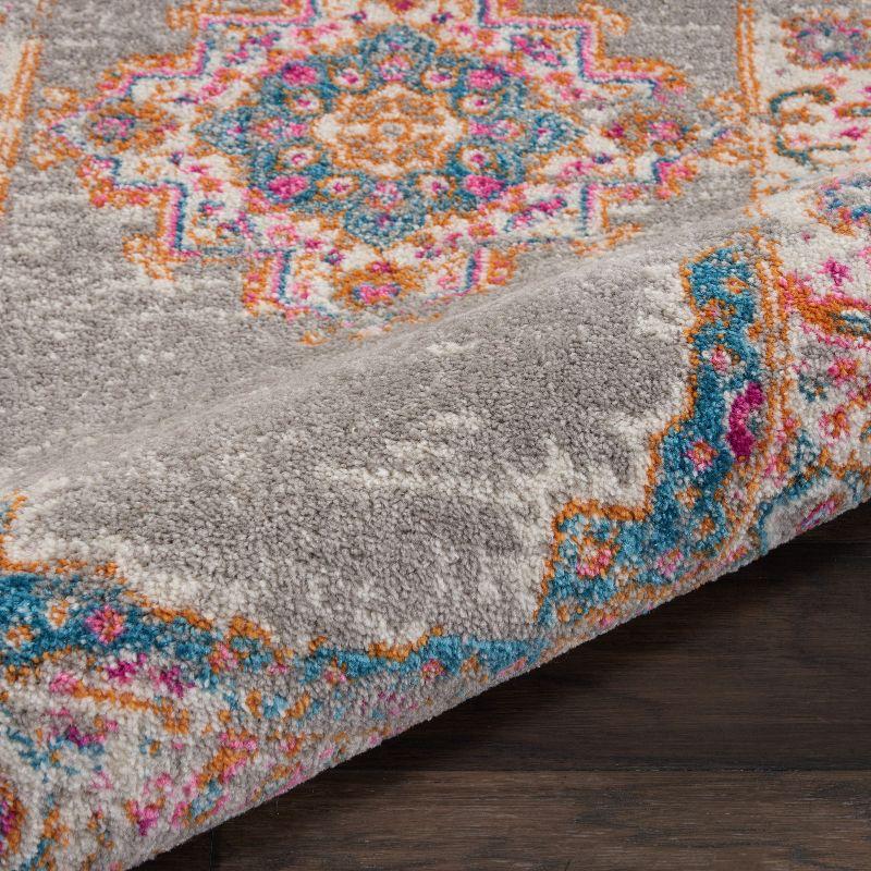 Nourison Passion Medallion Bohemian Indoor Rug Grey 12' x 15'