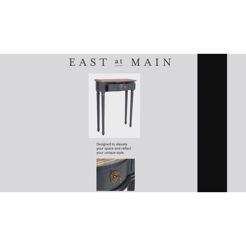 East at Main Lydia Console Table Black: 24" Entryway Table, Narrow, Nautical Style, Wood Frame