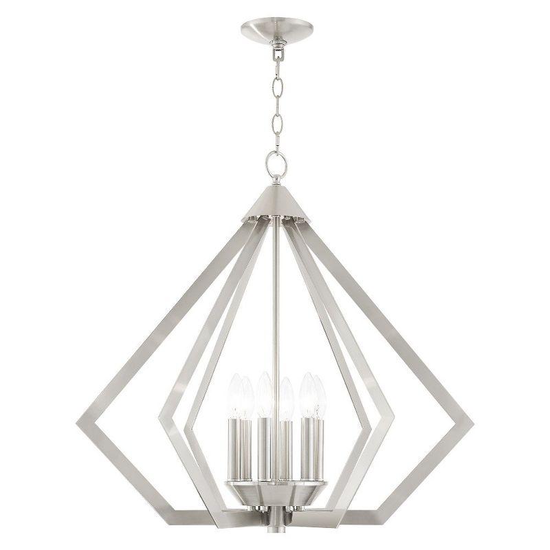 Livex Lighting Prism 6 - Light Chandelier in  Brushed Nickel