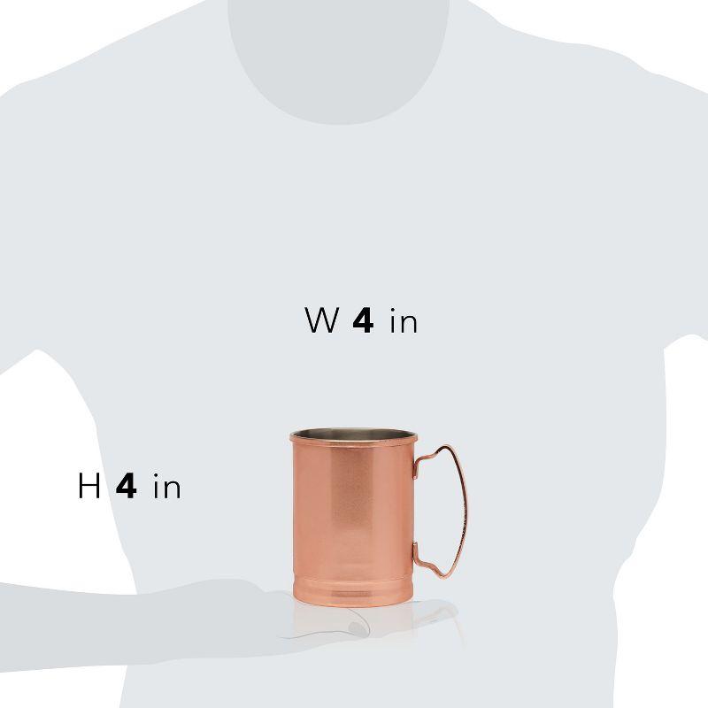 Libbey 14-Ounce Copper Moscow Mule Mugs with Handles, Set of 4