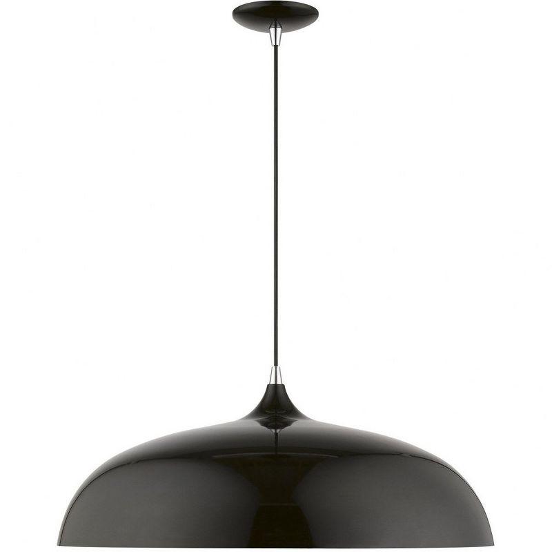 Livex Lighting Amador 3 - Light Pendant in  Shiny Black/Polished Chrome