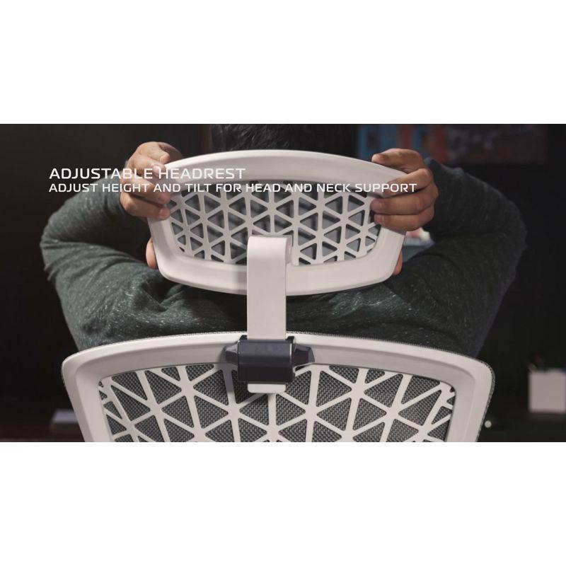 Respawn RESPAWN SPIRE Ergonomic Mesh Office Gaming Chair - High Back Home PC Computer Desk Reclining Gaming Chair, Adjustable Armrests, Adjustable Headrest, Knitted Mesh Back, Cooling Gel Seat