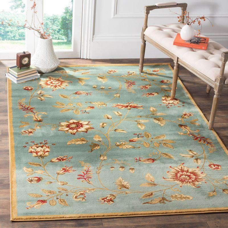 Lyndhurst Blue Floral Tufted Synthetic Area Rug 8' x 11'