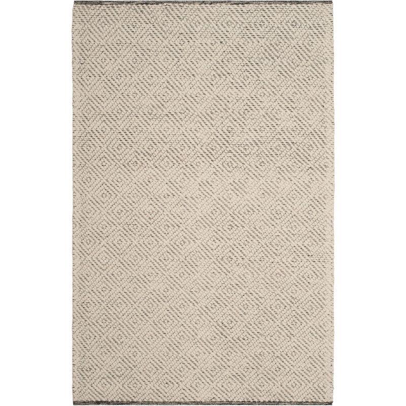 Natura NAT503 Hand Woven Indoor Area Rug - Ivory/Light Grey - 4'x6' - Safavieh