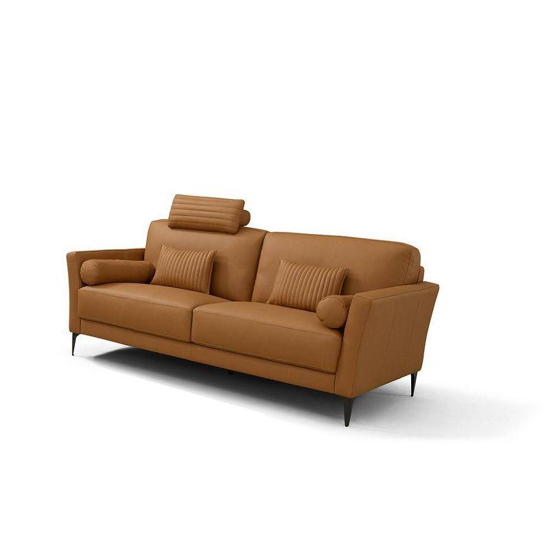 68" Tussio Sofa Saddle Tan Leather - Acme Furniture