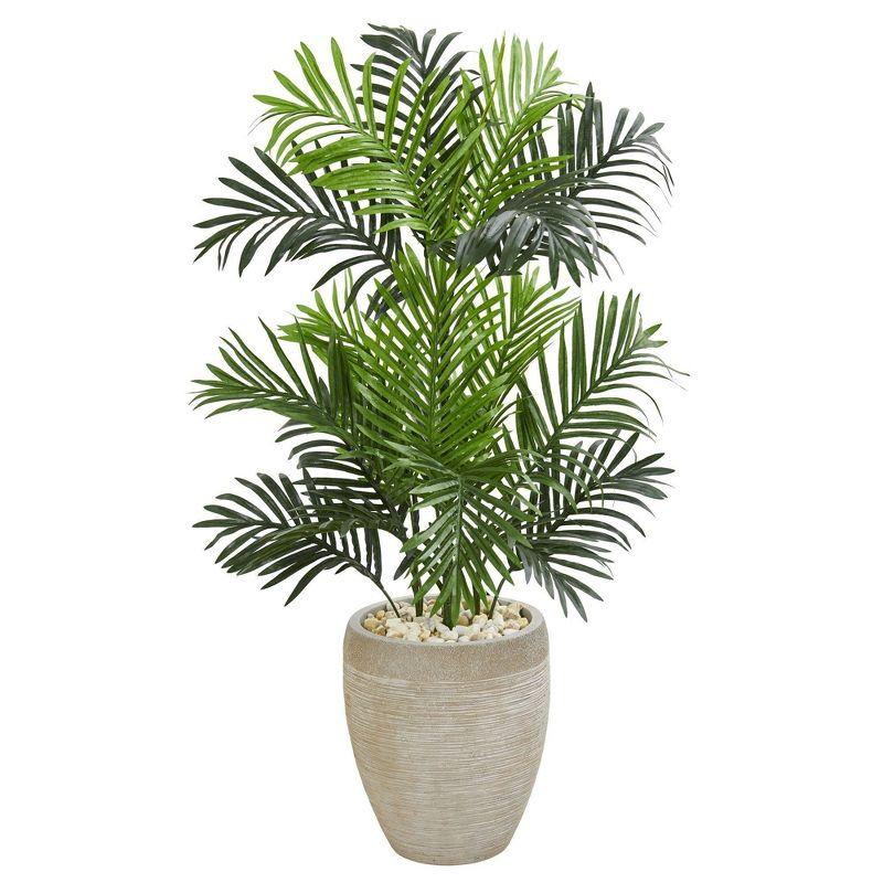 Nearly Natural Paradise Palm Artificial Tree in Sand Colored Planter