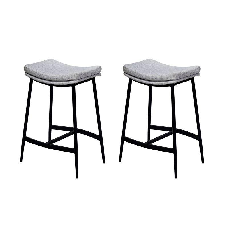 Nathan James Set of 2 Arlo Backless Counter Height Barstool