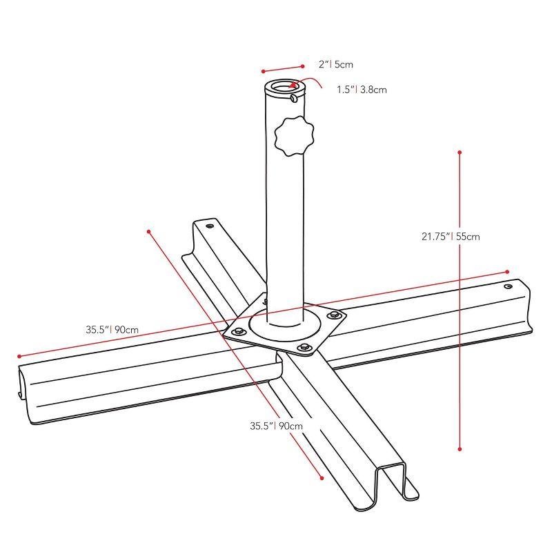 Parker 8 Lb. Metal In-Ground Umbrella Base