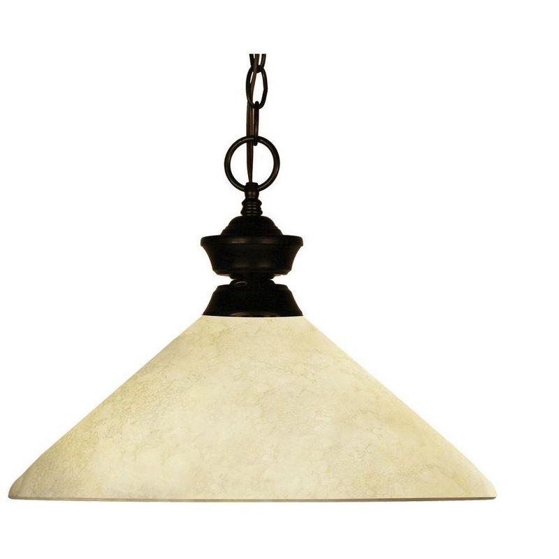 Bronze and Brushed Nickel Glass LED Pendant Light