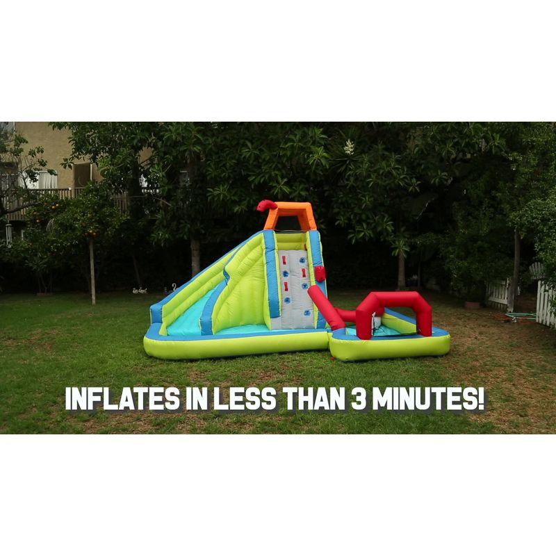 Banzai Kids Outdoor Backyard Inflatable Water Slide Splash Park