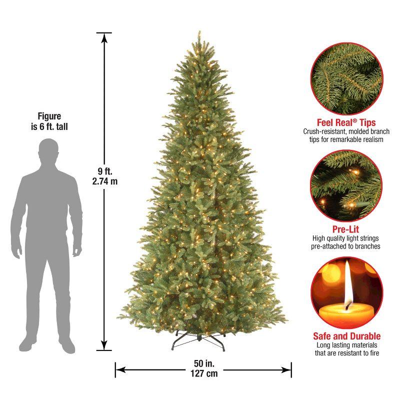 Prelit Slim Tiffany Fir Artificial Christmas Tree Clear Lights - National Tree Company