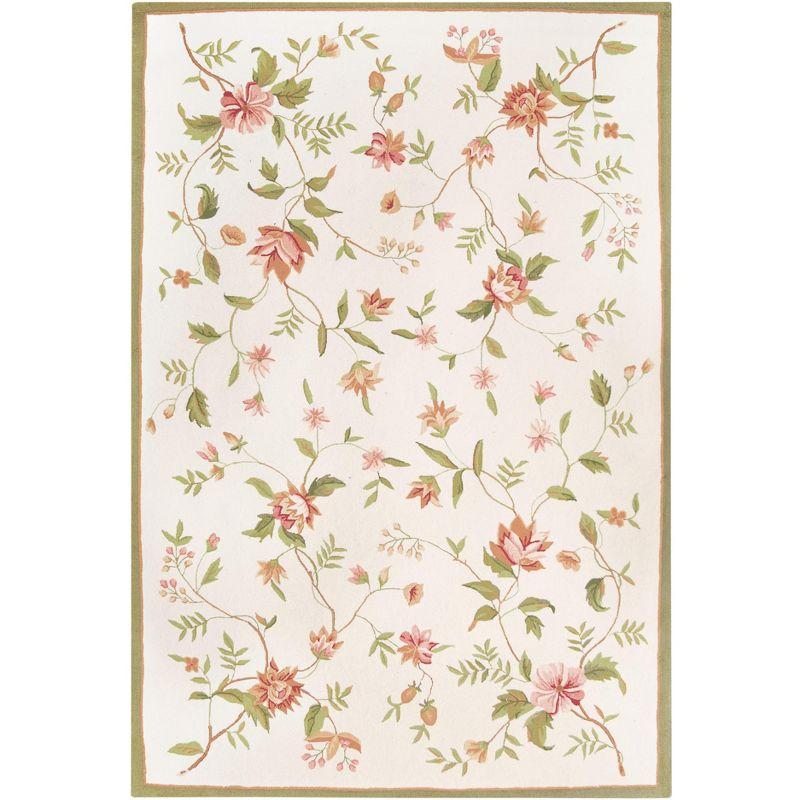 Chelsea Florence HK263 Hand Hooked Indoor Area Rug - Ivory - 6'x9' - Safavieh