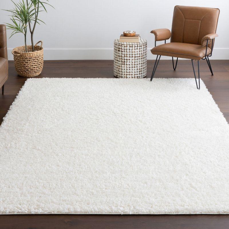 Nuloom Kara Solid 2x6 Runner Shag Indoor Area Rug for Living Room Bedroom Dining Room Nursery Entryway Hallway, Ivory