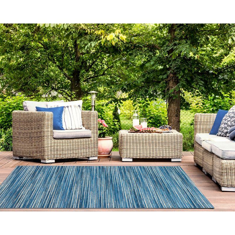 Liora Manne Marina Stripes Indoor/Outdoor Rug China Blue 2'7" x 4'3"