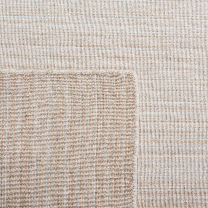 Handmade Beige Flat Woven Synthetic Square Rug 6'