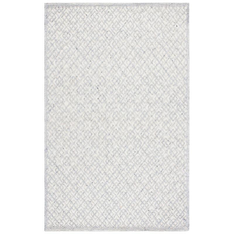 Gray Hand-Tufted Wool and Viscose 8' x 10' Rug