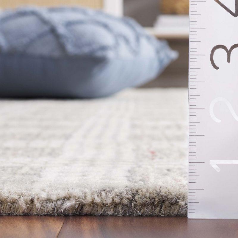 Ebony Hand Tufted Wool Pile Plaid Rug