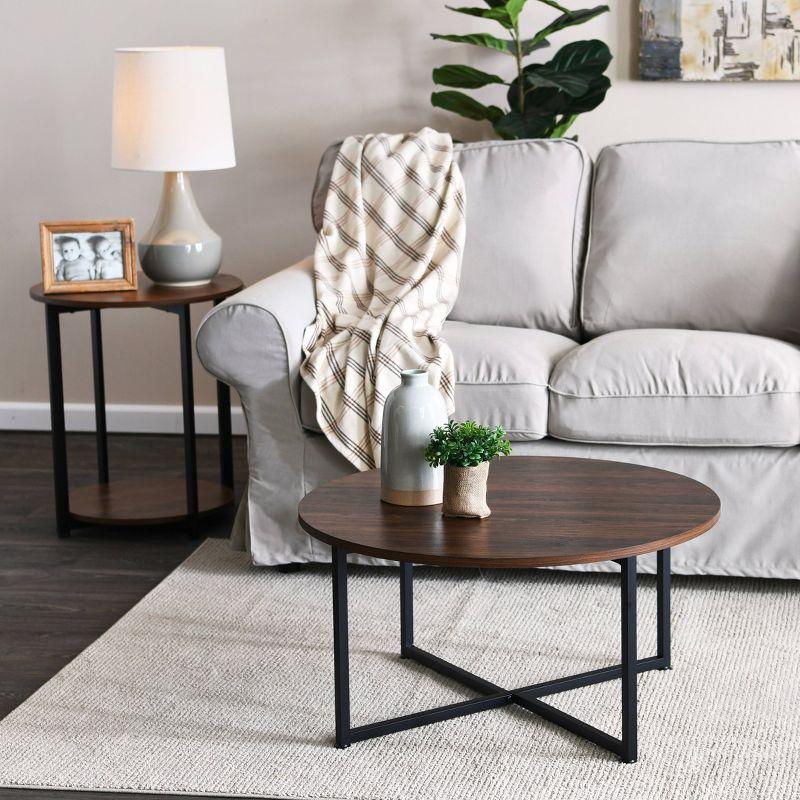 Household Essentials Jamestown Round Coffee Table