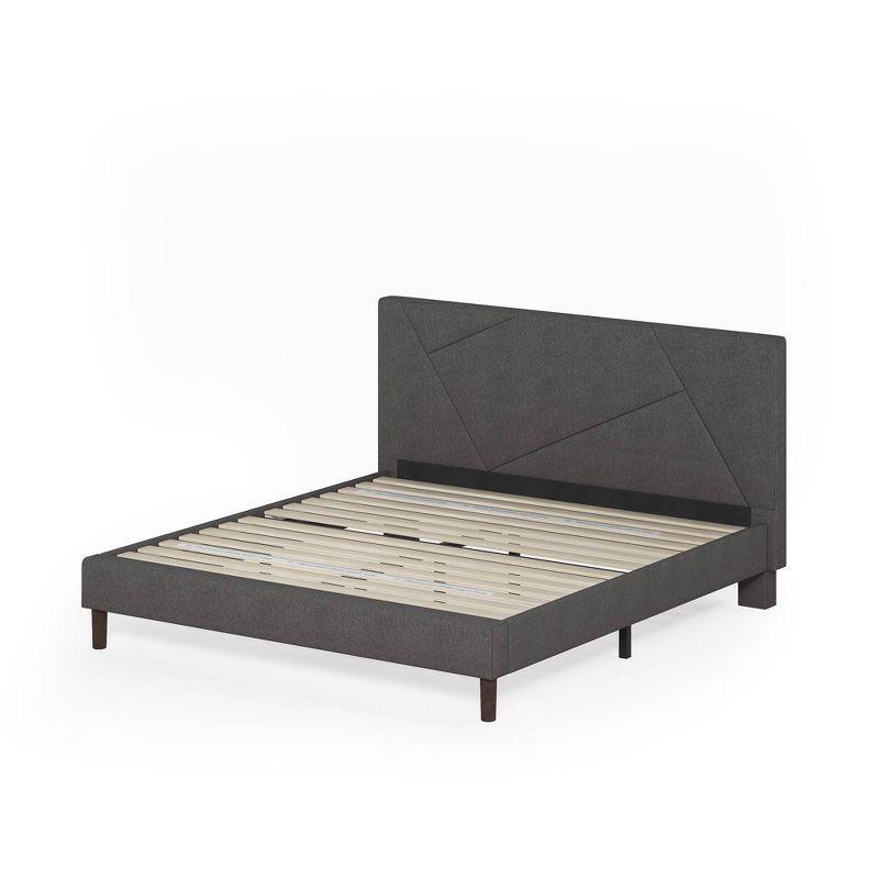 Judy Upholstered Platform Bed Frame Gray - Zinus