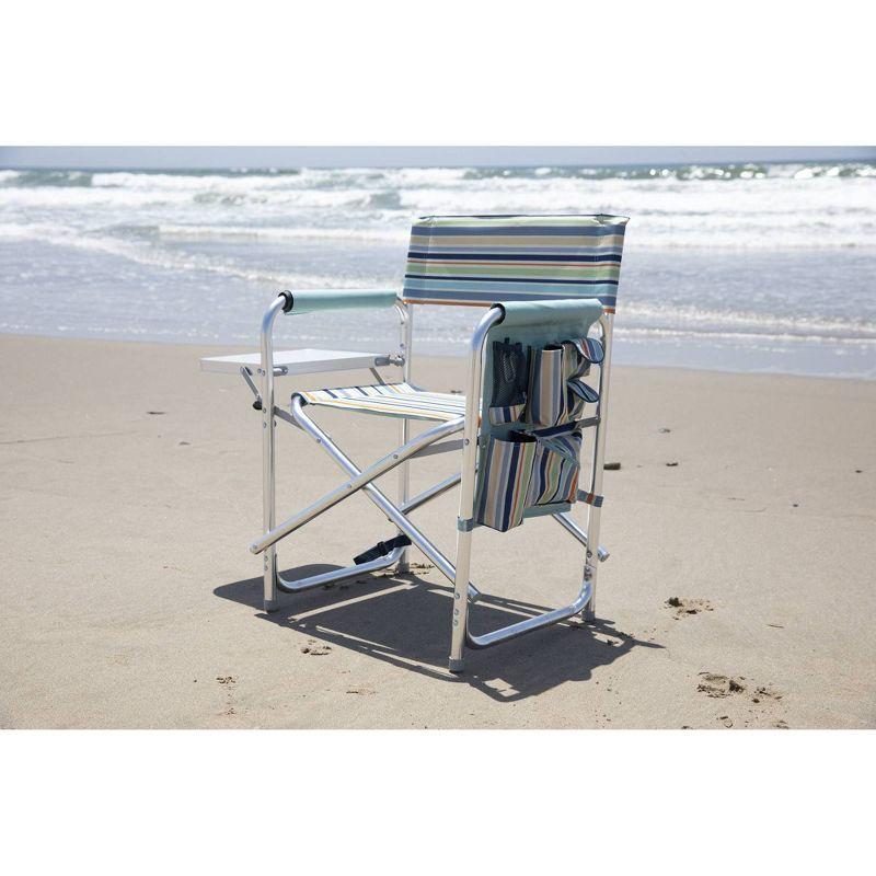 Picnic Time Sports Outdoor Portable Camp Chair with Side Table