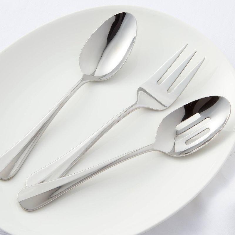 3pc Sussex Serve Set Silver - Threshold™: Stainless Steel Serving Utensils, Fork & Spoons, Dishwasher-Safe