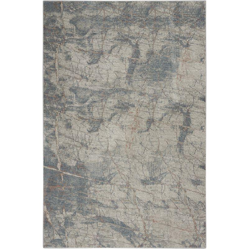 Nourison Rustic Textures Indoor Area Rug Light Grey/Blue 5'3" x 7'3"