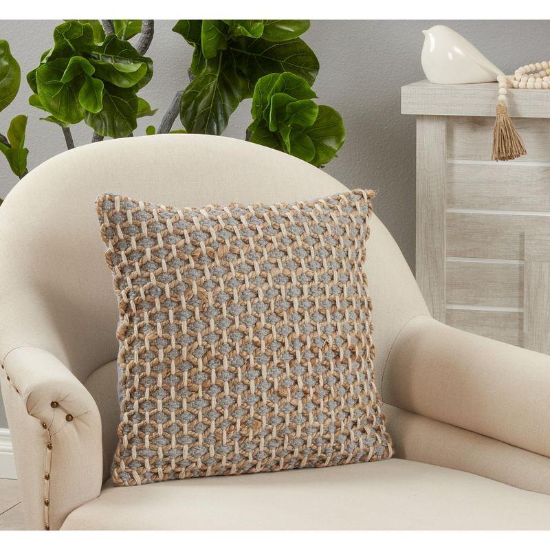 Natural Rope Design Cotton Euro Pillow Cover