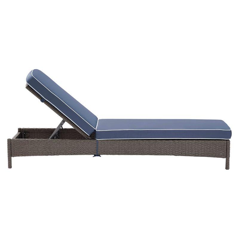 Palm Harbor Outdoor Wicker Chaise Lounge - Weathered Gray - Crosley