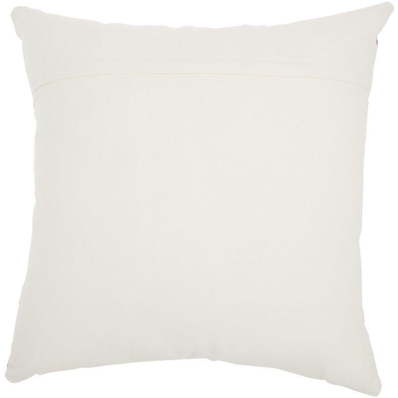 Embroidered Cotton Throw Pillow